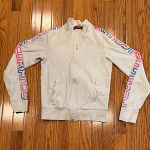 Stylish Women's Jacket with Pink and Blue Accents